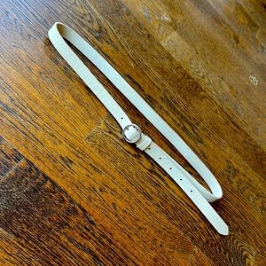 Scotch and Soda skinny crocodile-effect ivory belt